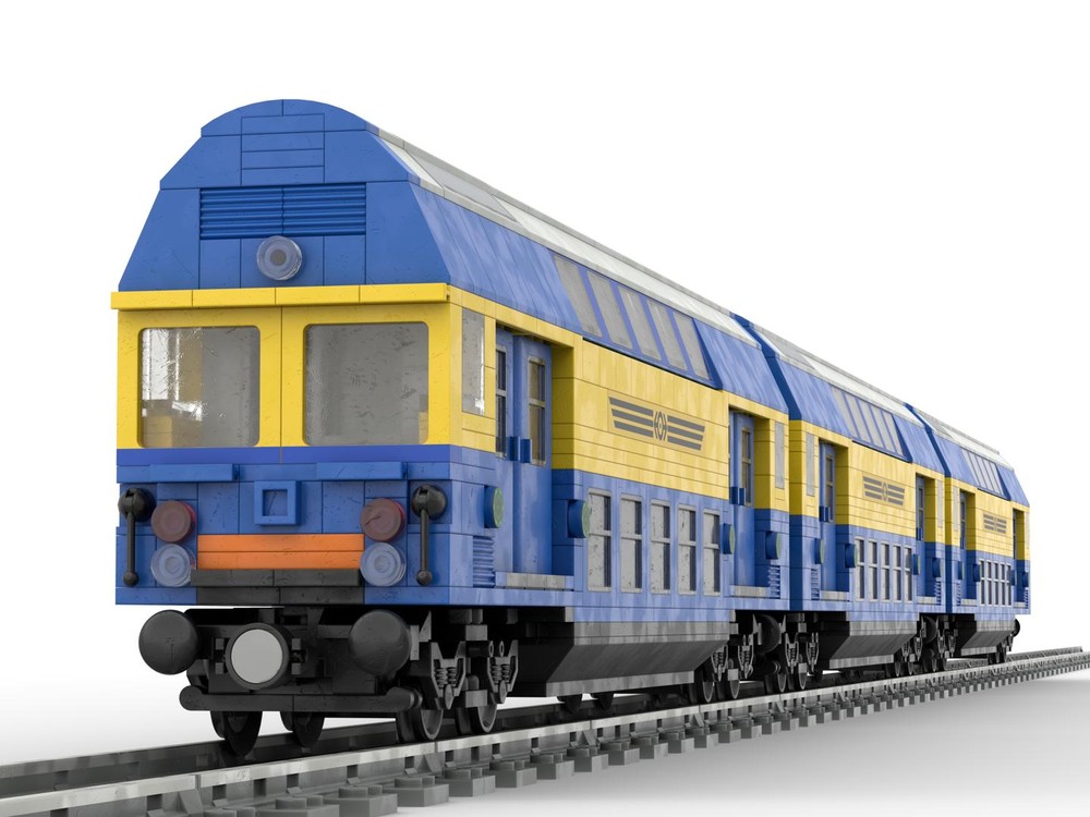Lego Double Deck Train Car (version 2, optimized for R40)