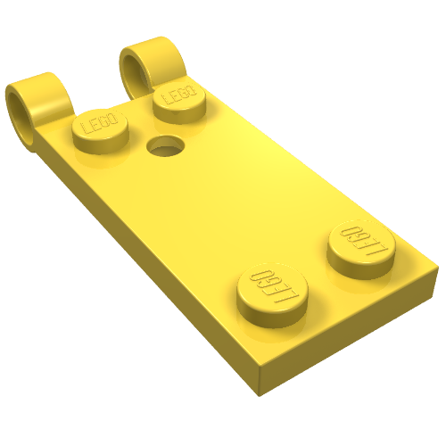 Lego Hinge Plate 2 x 5 Base / Yellow