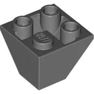Brick Sloped Inverted 45° 2 x 2 Double Convex / Dark Bluish Gray