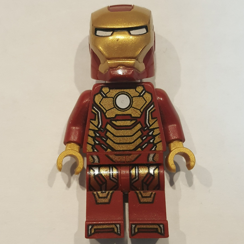 Lego Iron Man Mark 42 Armor, Plain White Head