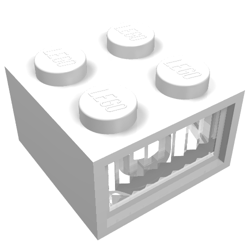 Lego Light Brick 2 x 2 Type 2 12V with Clear Diffusor / White