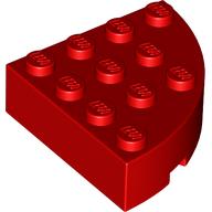 Lego Brick Round Corner 4 x 4 Full Brick / Red