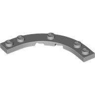 Lego Plate Round Corner 5 x 5 with 4 x 4 Round Cutout / Light Bluish Gray