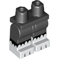 Lego Hips with Black Legs and White Boots Pattern with Black Claws print