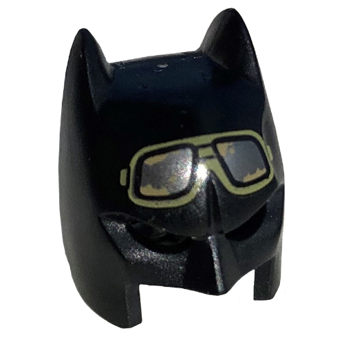 Lego Mask, Batman Cowl Open Chin, Green Snow Goggles print