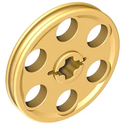 Technic Wedge Belt Wheel [aka Pulley] / Pearl Gold
