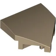 Brick Wedged, Curved 2 x 2 with Stud Notches / Dark Tan