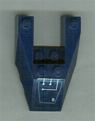 Lego Wedge 6 x 4 Cutout with Stud Notches with Silver Circuitry (Right Foot) Pattern (Sticker) - Set 7703