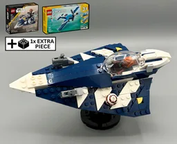 Plo Koon's Starfighter (Combining 75400 + 31160 + 1x Extra Piece)