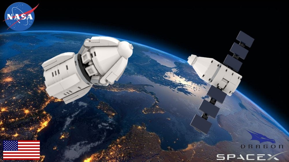 Lego 1:110 Scale SpaceX Dragon Duo
