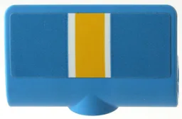 Technic, Panel Curved 2 x 3 x 1 with Yellow and White Stripes Pattern (Sticker) - Set 42124