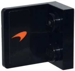 Bracket 1 x 2 - 2 x 2 Inverted with Orange McLaren Logo Pattern Model Left Side (Sticker) - Set 77251