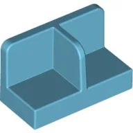 Panel 1 x 2 x 1 with Rounded Corners and Central Divider / Medium Azure