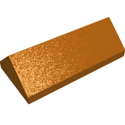 Brick Sloped 45° 2 x 4 Double / Dark Orange