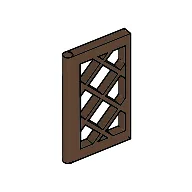 Window 1 x 2 x 3 Pane Latticed / Brown