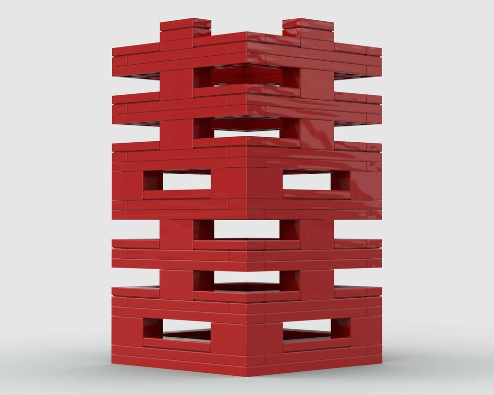 Lego Chinese Character ：Four Sides Happiness Pen Container