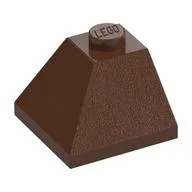 Brick Sloped 45° 2 x 2 Double Convex / Brown