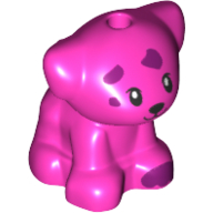 Lego Animal, Dog Pup with Magenta Spots print