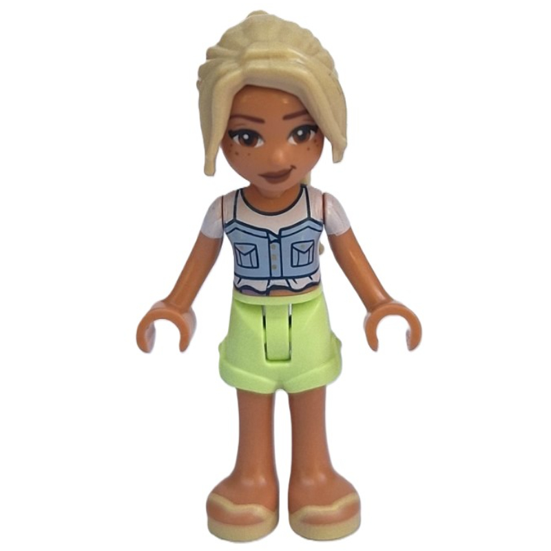 Lego Sara - Bright Light Blue Top, Yellowish Green Shorts