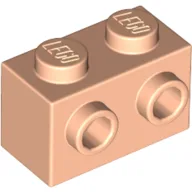 Brick Special 1 x 2 with 2 Studs on 1 Side / Light Nougat