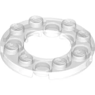 Plate Round 4 x 4 with 2 x 2 Round Opening / Trans-Clear