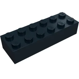 Brick 2 x 6 / Black
