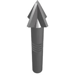 Weapon Harpoon [4 Grooves on Shaft] / Flat Silver
