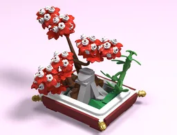 Red bouquet bonsai tree