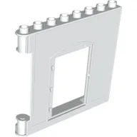 Duplo Building Wall 1 x 8 x 6 with Door Opening / White