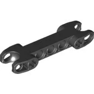 Technic Axle and Pin Connector 2 x 7 with Two Ball Joint Sockets [Squared Ends] / Black