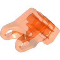 Large Figure Hand, Fist with Axle Hole, 4 Fingers / Trans-Neon Orange