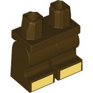 Lego Hips and Dark Brown Medium Legs with Bright Light Yellow Toes print