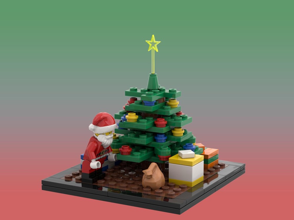 Lego Christmas tree diorama
