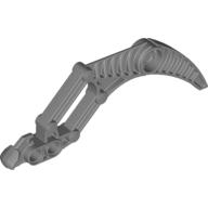 Lego Large Figure Weapon, Claw / Fang, 2 Pin Holes (Visorak Suukorak) / Flat Silver