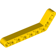 Lego Technic Beam 1 x 9 Bent (7 - 3) Thick / Yellow