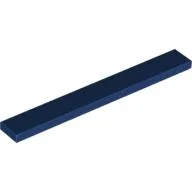 Tile 1 x 8 with Groove / Dark Blue