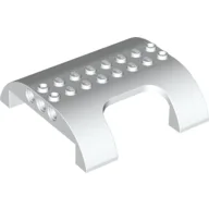 Slope, Curved 8 x 8 x 2 Double with Cutout / White