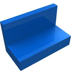 Panel 1 x 2 x 1 [Square Corners] / Blue