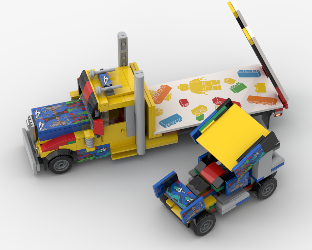 Lego Sprint Car and Hauler