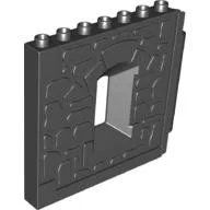 Duplo Building Wall 1 x 8 x 8 with Window Opening - Castle / Black