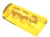 Brick Curved 2 x 4 Double, No Studs, without Groove / Trans-Yellow