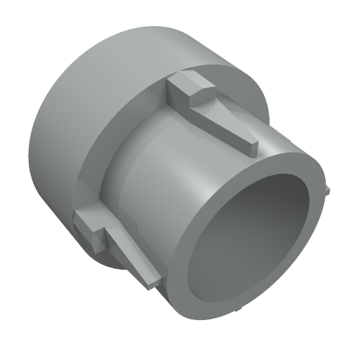 Lego Technic Driving Ring Extension, 4 Ridges / Light Gray