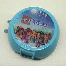 Pod, Round, Half Front with Friends Snow Resort Sticker / Medium Azure