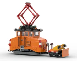 Schörling rail grinding tramway car with snow plow