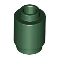 Brick Round 1 x 1 Open Stud / Dark Green