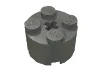 Brick Round 2 x 2 with Axle Hole / Dark Bluish Gray