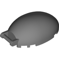 Lego Windscreen 6 x 4 x 2 1/3 Bubble Canopy with Handle / Dark Bluish Gray