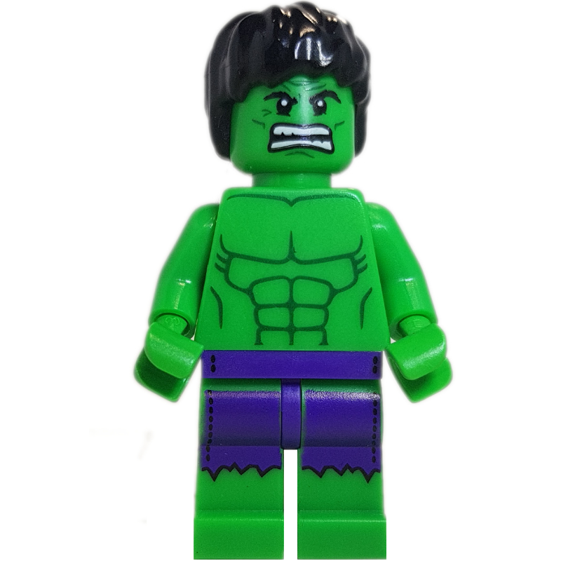 Lego Hulk, Dark Purple Pants, Printed