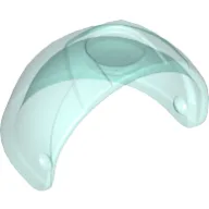 Headwear Accessory Visor [Large with Trapezoid Top] / Trans-Light Blue