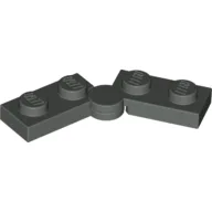 Hinge Plate 1 x 4 Swivel Top / Base - Solid Clip [Complete Assembly] / Dark Gray